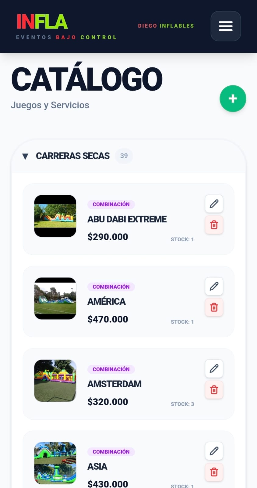Catálogo de Juegos y Servicios